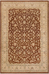 handmade Traditional Kafkaz Brown Beige Hand Knotted RECTANGLE 100% WOOL area rug 9 x 12
